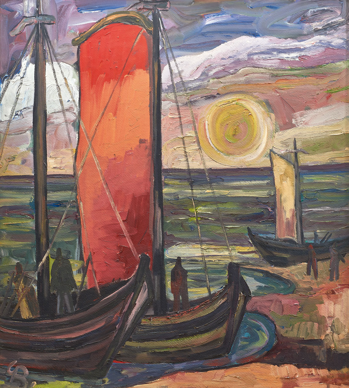 Das rote Segel von Gustav Burdensky