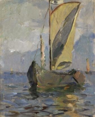 Werner Riemann · Kurenkahn auf dem Haff, um 1930