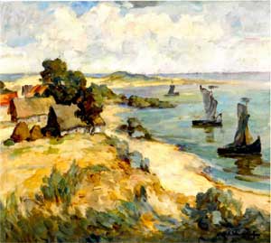 Postkartenmotiv Hafflandschaft bei Purwin von Carl Knauf