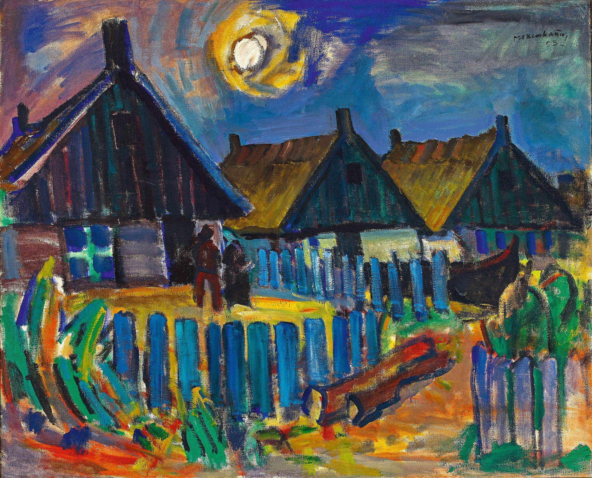 Fischerhäuser in Nidden von Ernst Mollenhauer