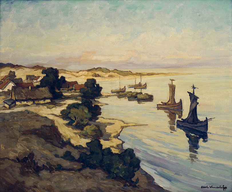 Boote auf dem Kurischen Haff