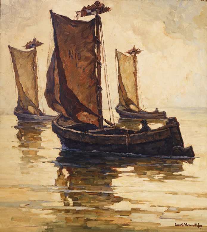Kurenkähne unter Segeln
